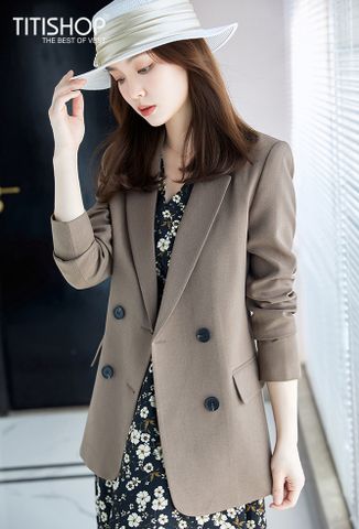 Áo Blazer Nữ Titishop BNN265 kem ( Đặt 5 -7 Ngày )