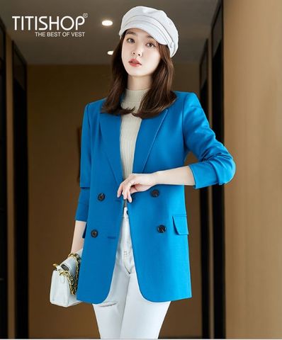 Áo Blazer Nữ Titishop BNN266 xanh  ( Đặt 5 -7 Ngày )