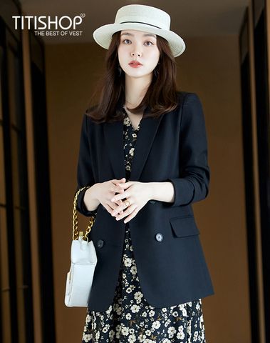 Áo Blazer Nữ Titishop BNN266 xanh  ( Đặt 5 -7 Ngày )