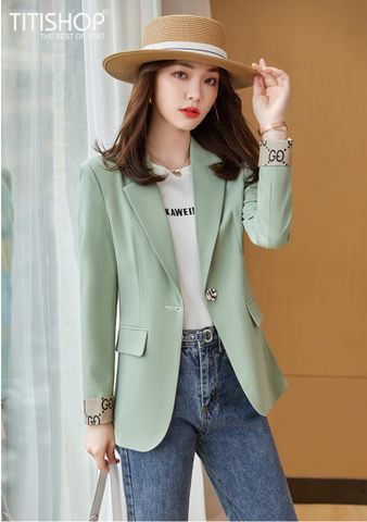 Áo Blazer Nữ Titishop BNN288 xanh lá ( Đặt 5 -7 Ngày )