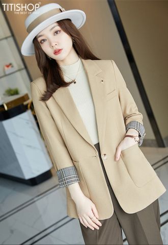 Áo Blazer Nữ Titishop BNN290 xanh ( Đặt 5 -7 Ngày )