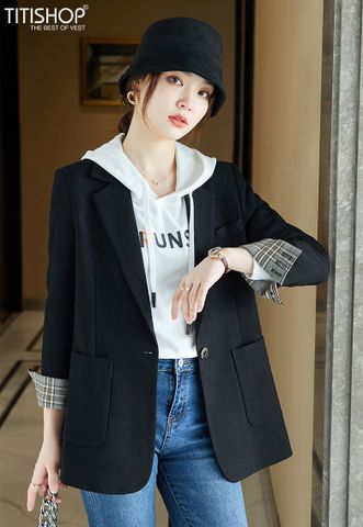 Áo Blazer Nữ Titishop BNN291 đen ( Đặt 5 -7 Ngày )