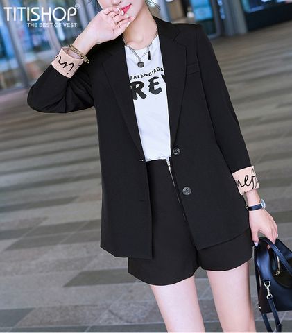 Áo Blazer Nữ Titishop BNN311 ĐEN (Đặt 5 -7 Ngày )