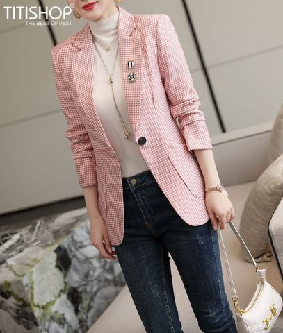 Áo Blazer Nữ Titishop BNN402 Hồng  (Đặt 5 -7 Ngày )