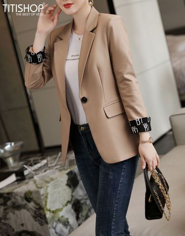 Áo Blazer Nữ Titishop BNN399 Nâu (Đặt 5 -7 Ngày )