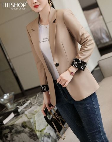 Áo Blazer Nữ Titishop BNN399 Nâu (Đặt 5 -7 Ngày )