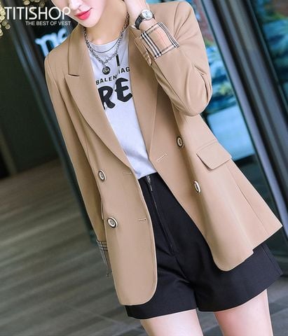 Áo Blazer Nữ Titishop BNN317 ĐEN (Đặt 5 -7 Ngày )