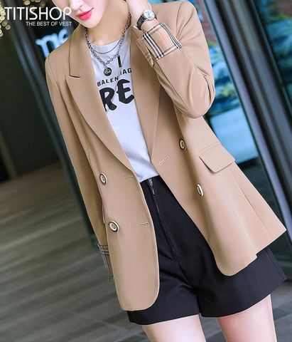 Áo Blazer Nữ Titishop BNN315 NÂU  (Đặt 5 -7 Ngày )