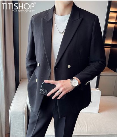 Áo Blazer nam Titishop CHH27 Luxury ( Đặt 5-7 Ngày )