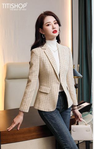 Áo Blazer Nữ Titishop BNN337 đen  (Đặt 5 -7 Ngày )