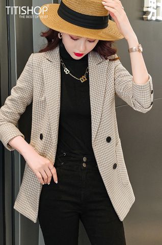 Áo Blazer Nữ Titishop BNN344 Kem (Đặt 5 -7 Ngày )