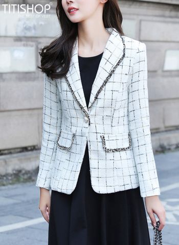 Áo Blazer Nữ Titishop BNN343 trắng (Đặt 5 -7 Ngày )