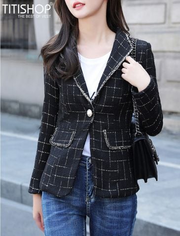 Áo Blazer Nữ Titishop BNN343 trắng (Đặt 5 -7 Ngày )