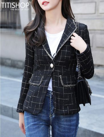 Áo Blazer Nữ Titishop BNN342 Đen (Đặt 5 -7 Ngày )