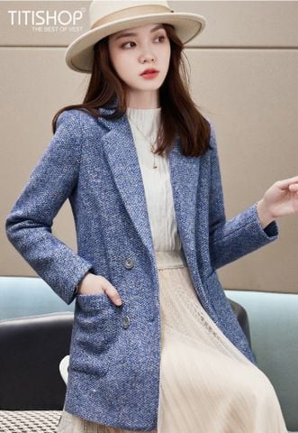 Blazer Nữ Titishop MTN49 Vải Cashmere( Đặt 6-8 Ngày )