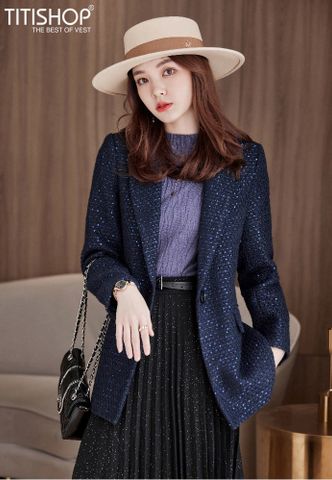 Blazer Nữ Titishop MTN51 Xanh ( Đặt 6-8 Ngày )