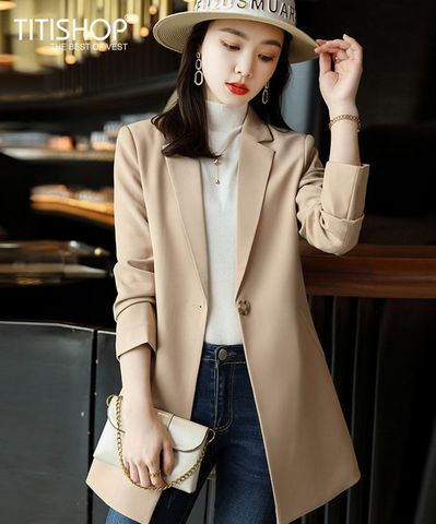 Áo Blazer Nữ Titishop BNN429 Kem ( Đặt 5-7 Ngày )