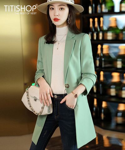 Áo Blazer Nữ Titishop BNN430 Xanh ( Đặt 5-7 Ngày )