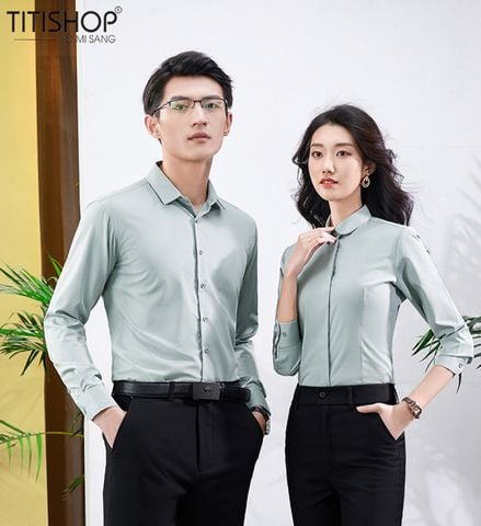 Đồng Phục Sơ Mi Titishop SMC106 ( Bamboo ) Free Thêu Logo