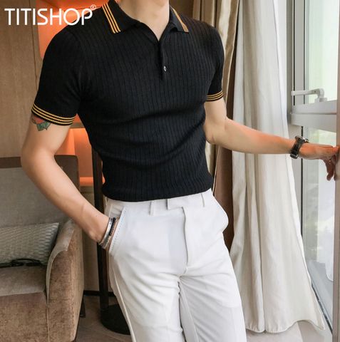 Áo Thun Qúy Ông TitiShop Vải dệt Kim ( Đặt 5-7 Ngày )