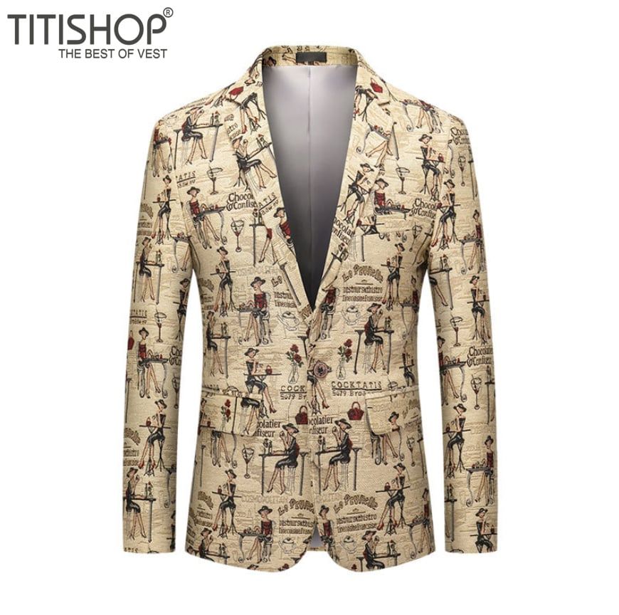 Áo vest nam Hoa văn Titishop ( Đặt 5 -7 Ngày )