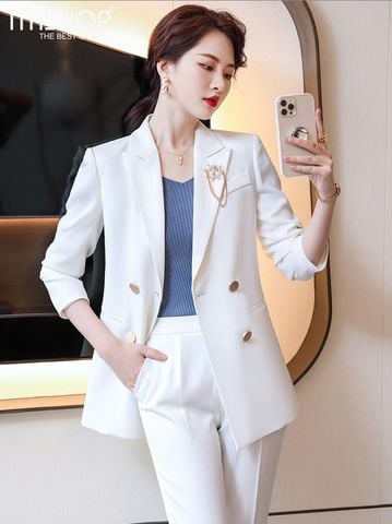 Áo vest nữ Titishop CNN486 Trắng Luxury