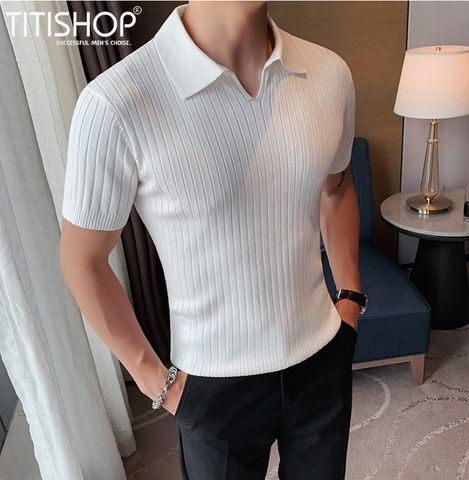 Áo Thun Qúy Ông TitiShop Vải dệt Kim ( Đặt 5-7 Ngày )