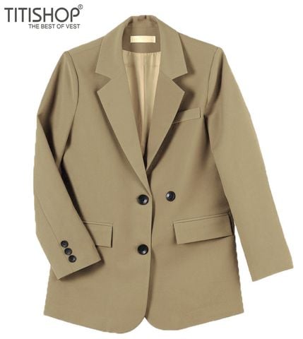 Áo Blazer Nữ Titishop BNN490 Kem