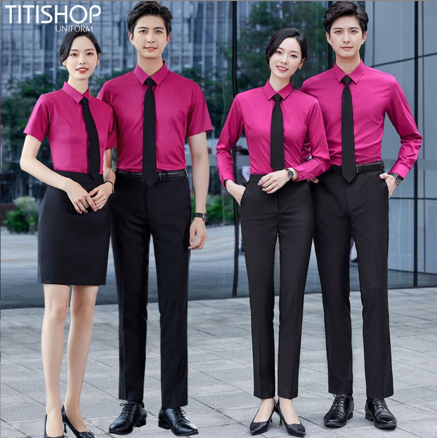 Đồng Phục Sơ Mi Titishop (74% Sợi Polyester )