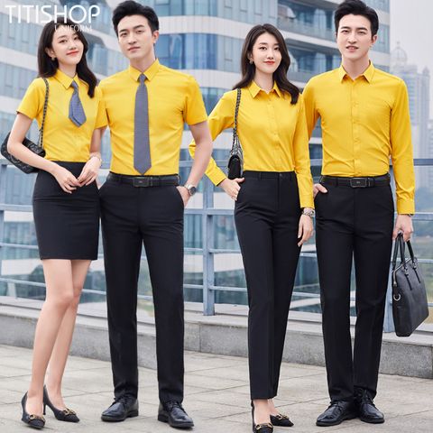 Đồng Phục Sơ Mi Titishop (74% Sợi Polyester )