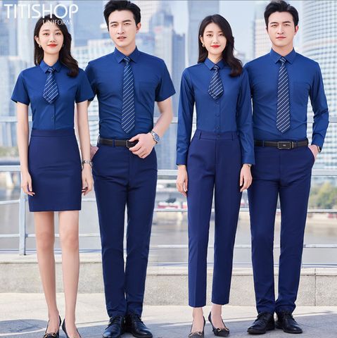 Đồng Phục Sơ Mi Titishop (74% Sợi Polyester )