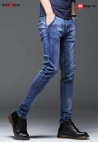 Quần jeans Nam Titishop QJ282 Wax Co giãn