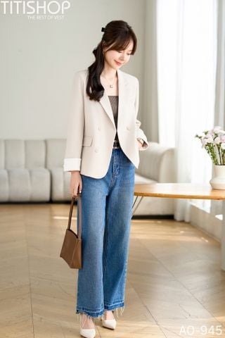 Áo Vest Nữ  Ngắn X Quần Rộng Titishop