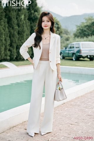 Áo Vest Nữ  Ngắn X Quần Rộng Titishop