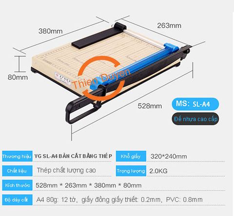  Bàn cắt giấy Yun Guang SL-A4 bằng Thép 