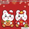 SET 6 BAO LÌ XÌ MỪNG TUỔI TẾT PHONG BÌ HÌNH CHÚ THỎ BUNNY CHÚC PHÚC TRANG TRÍ TÂN NIÊN XUÂN NĂM MỚI LX-0004