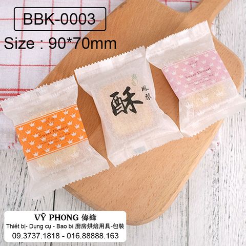  Bao Bì Nhựa Bánh Kẹo 9*7cm - Túi nhựa bánh kẹo hàn miệng giấy bông 