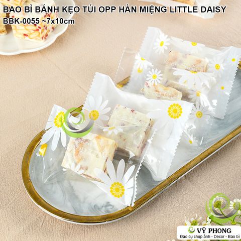  BAO BÌ BÁNH KẸO TÚI HÀN MIỆNG NHỰA OPP 7x10cm IN HÌNH BÔNG CÚC LITTLE DAISY BBK-0055 