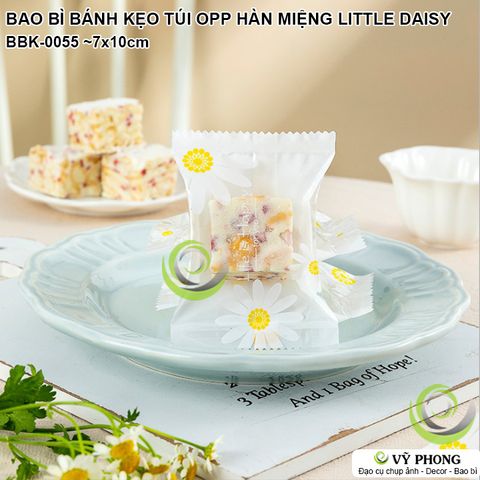  BAO BÌ BÁNH KẸO TÚI HÀN MIỆNG NHỰA OPP 7x10cm IN HÌNH BÔNG CÚC LITTLE DAISY BBK-0055 