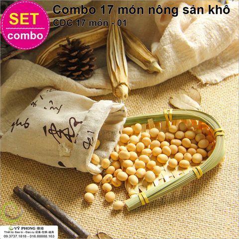  SET/COMBO HOA QUẢ NÔNG NGHIỆP CHỤP ẢNH 17 MÓN  CDC17MON-01 