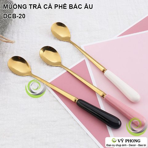  MUỖNG TRÀ CÀ PHÊ PHONG CÁCH BẮC ÂU NORDIC TRANG TRÍ CHỤP HÌNH ĐẠO CỤ CHỤP ẢNH SẢN PHẨM INS DCB-20a,b,c 