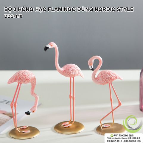  BỘ 3 HỒNG HẠC FLAMINGO ĐỨNG NORDIC STYLE ĐẠO CỤ TRANG TRÍ CHỤP ẢNH DDC-140a,b,c,d 