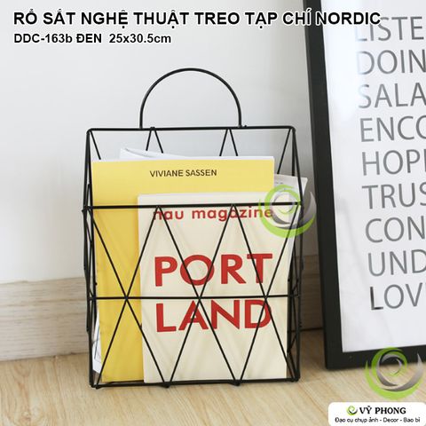  RỔ SẮT NGHỆ THUẬT TREO TẠP CHÍ PHONG CÁCH NORDIC TRANG TRÍ ĐẠO CỤ CHỤP ẢNH SẢN PHẨM INS DDC-163a,b 