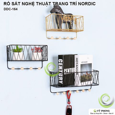  RỔ SẮT NGHỆ THUẬT ĐAN LƯỚI TRANG TRÍ PHONG CÁCH NORDIC ĐẠO CỤ CHỤP ẢNH SẢN PHẨM INS DDC-164a,b,c,d 