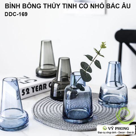  BÌNH BÔNG HOA THỦY TINH LỌ HOA CỔ NHỎ PHONG CÁCH BẮC ÂU NORDIC TRANG TRÍ CHỤP HÌNH ĐẠO CỤ CHỤP ẢNH SẢN PHẨM INS DDC-169 