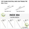 CÂY GHIM INOX 304 COCKTAIL TRÁI CÂY TRANG TRÍ CHỤP HÌNH ĐẠO CỤ CHỤP ẢNH SẢN PHẨM INS DDC-172a,b