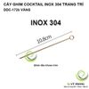 CÂY GHIM INOX 304 COCKTAIL TRÁI CÂY TRANG TRÍ CHỤP HÌNH ĐẠO CỤ CHỤP ẢNH SẢN PHẨM INS DDC-172a,b