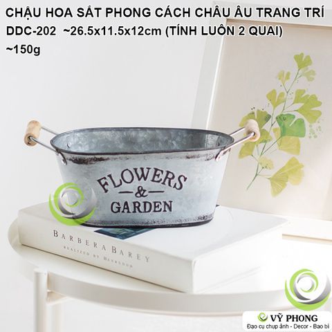  CHẬU SẮT TRỒNG CÂY HOA PHONG CÁCH BẮC ÂU CHẬU HOA BẰNG SẮT TRANG TRÍ CHỤP HÌNH ĐẠO CỤ CHỤP ẢNH SẢN PHẨM INS DDC-202 