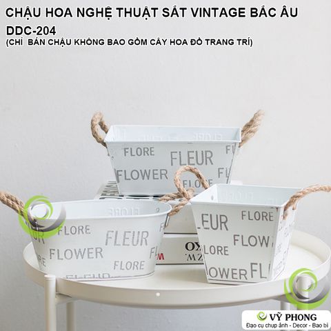  CHẬU HOA SẮT CHẬU CÂY NGHỆ THUẬT SẮT VINTAGE BẮC ÂU TRANG TRÍ CHỤP HÌNH ĐẠO CỤ CHỤP ẢNH SẢN PHẨM INS DDC-204 