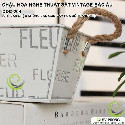  CHẬU HOA SẮT CHẬU CÂY NGHỆ THUẬT SẮT VINTAGE BẮC ÂU TRANG TRÍ CHỤP HÌNH ĐẠO CỤ CHỤP ẢNH SẢN PHẨM INS DDC-204 